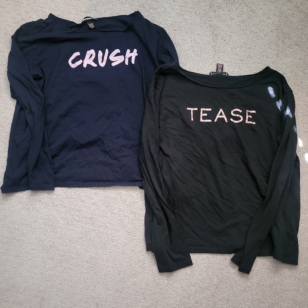 Victoria Secret  Black and Navy Lounge Shirt